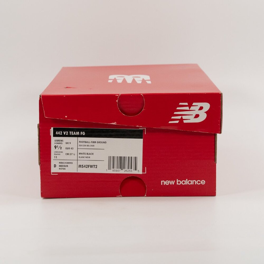 New Balance 442 V2 Team FG 'White' MS42FWT2 Leather Soccer Cleats Multi Size - Picture 9 of 10